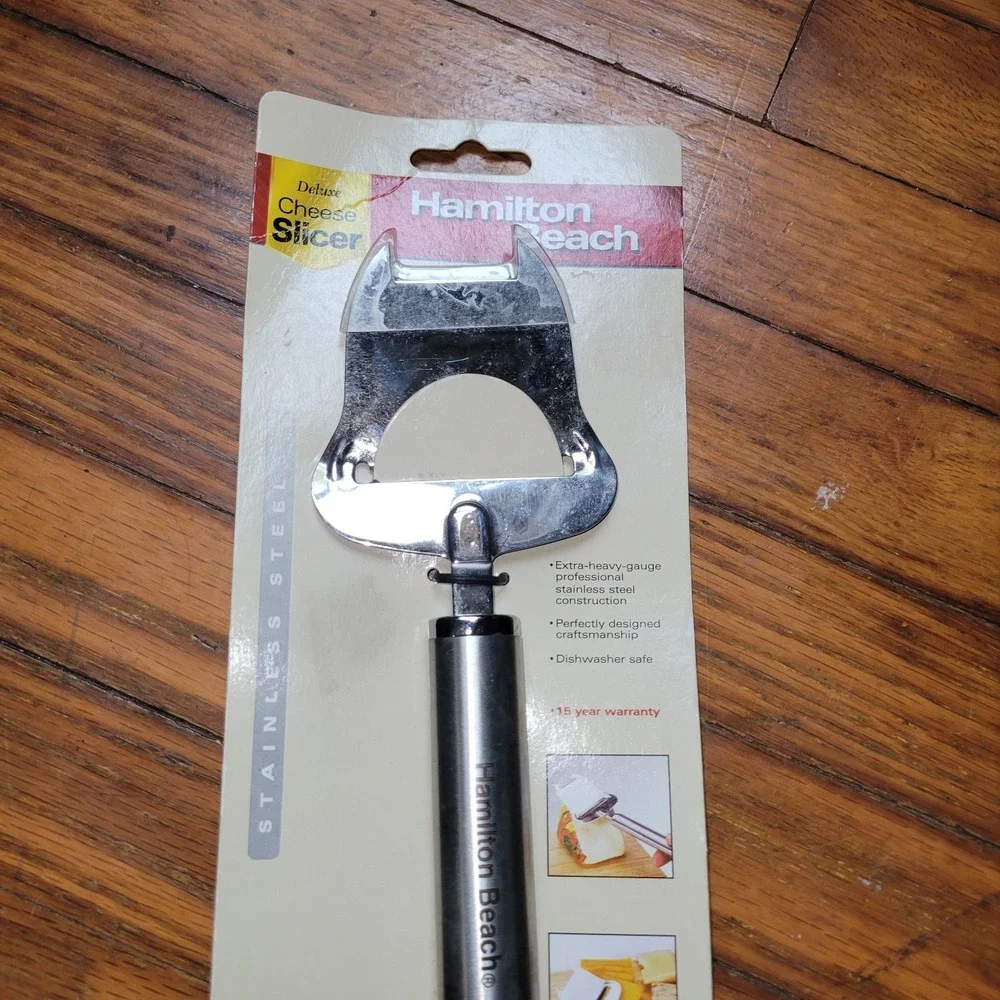 Genuine Hamilton‎ Beach Black Stainless Cheese  Slicer No Slip Grip New